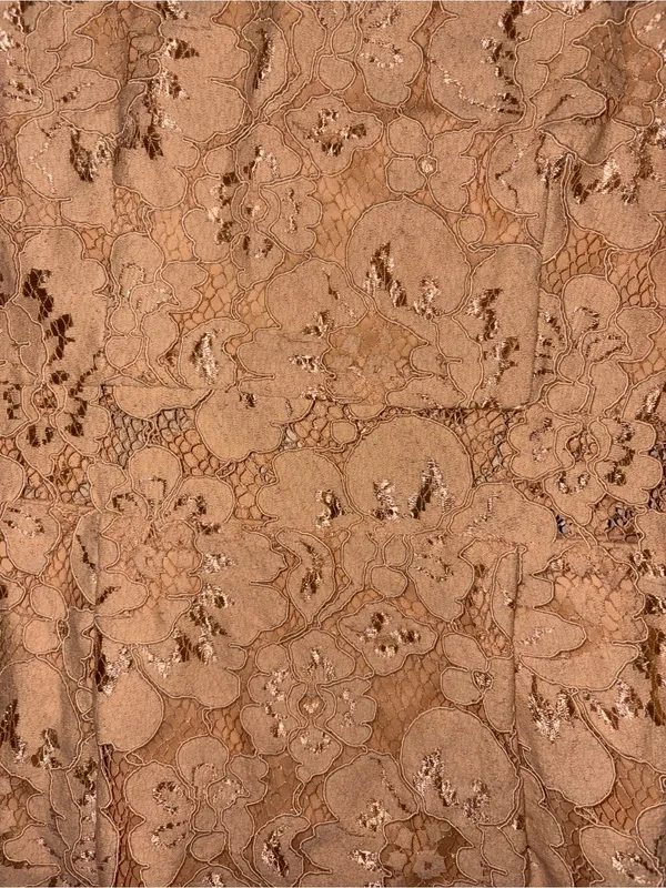 NSR Lace Midi Dress in Light Apricot - Image 3
