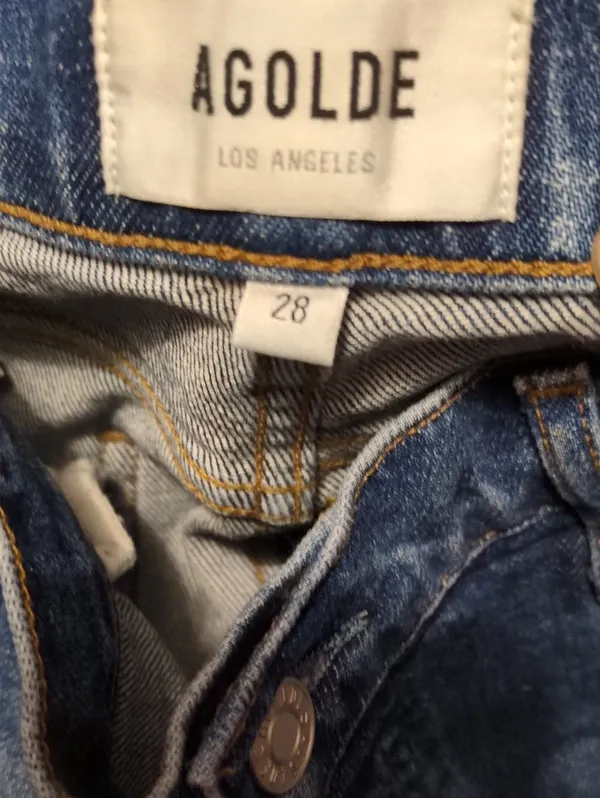 Agolde Nico Button Fly Jeans Size 28 - Image 3