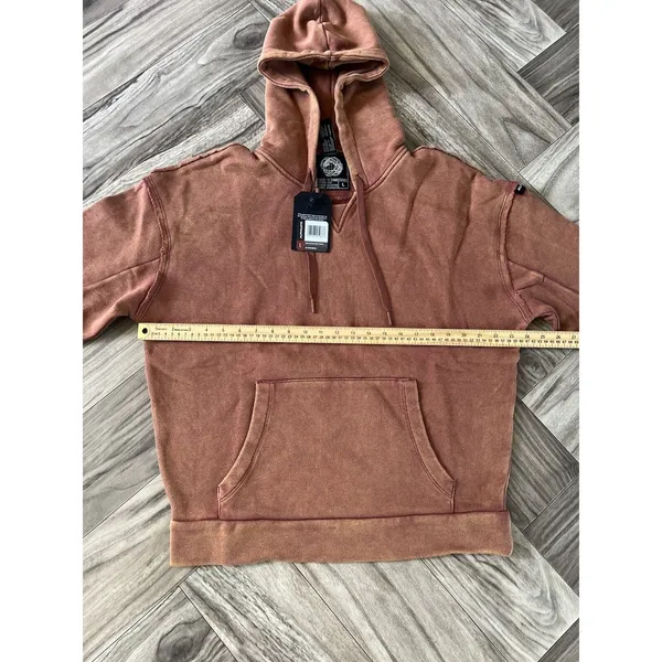 ALPHALETE Women’s Terry Oversized Hoodie - Bloodstone ,Size Large - Image 4