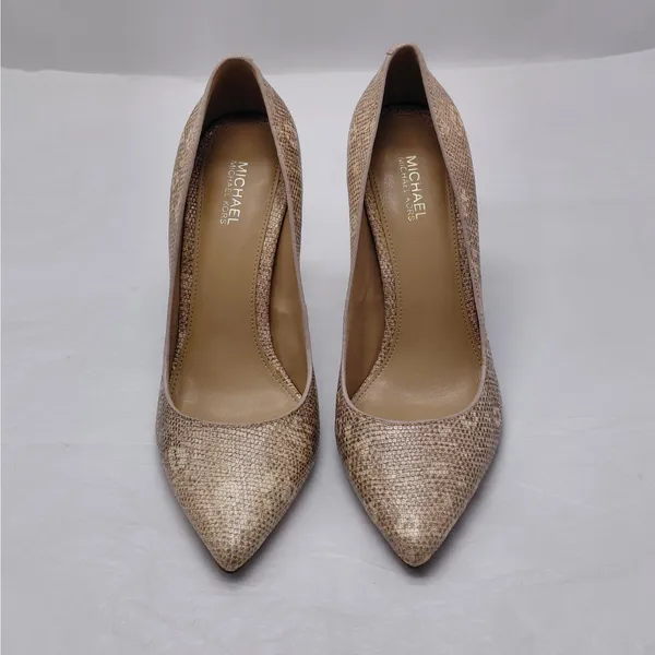 Michael Kors Womens Heels Size 6M Snakeskin Wedding Cocktail Party Evening Pumps - Image 3