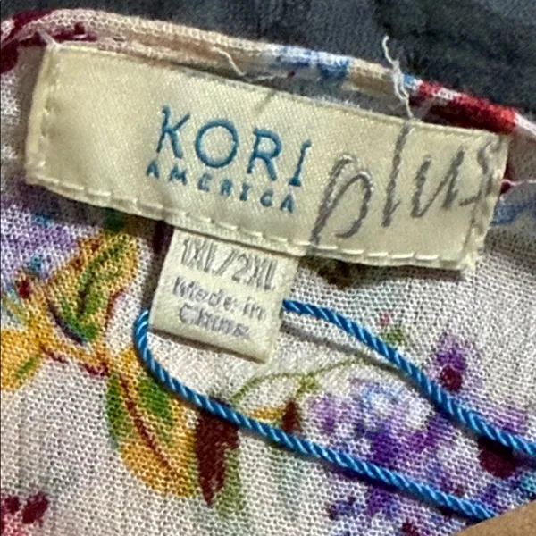 Kori America plus women’s 1XL/2XL Open Cardigan Womens Cover Up Floral Fringe - Image 9