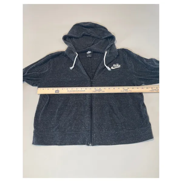 Nike Size 1X Charcoal Gray Lightweight Logo Hoodie - Image 3