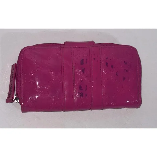 Hello Kitty Vintage Y2K 2009 Loungefly‎ Wallet Pink Patent Leather Collectible - Image 2