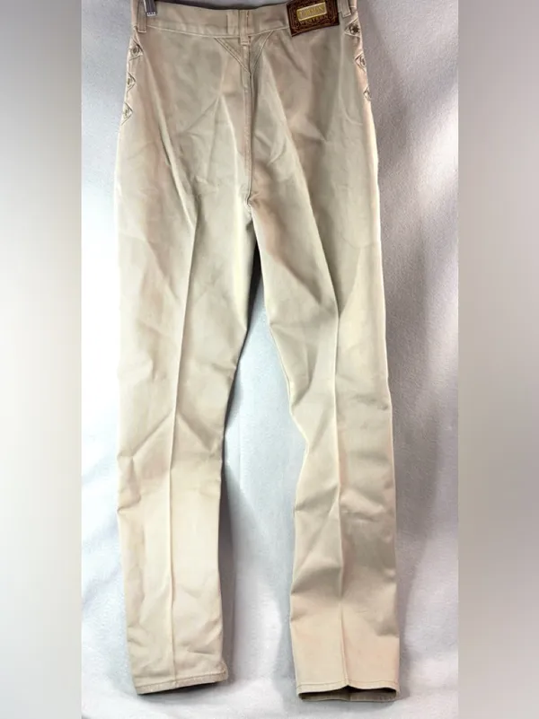 Lawman Western 29 11/12 High-Rise Women's Jeans in Light Beige - Image 2