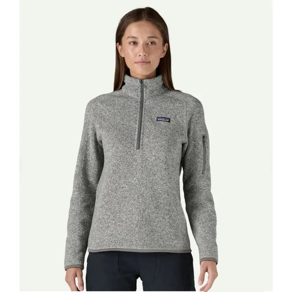 Patagonia Women's Better Sweater 1/4-Zip Fleece Pullover Light Gray Small - Image 9