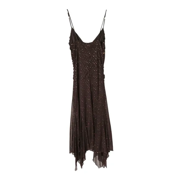 Vintage Y2K Ruby Rox Brown Sparkley Midi Dress - Image 3