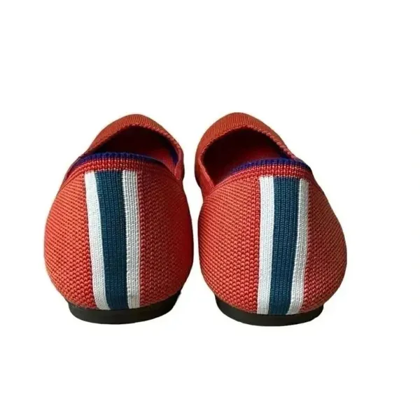 Rothy's Persimmon Marina Stripe Retired Women’s Round Toe Flats SZ 7.5 - Image 4