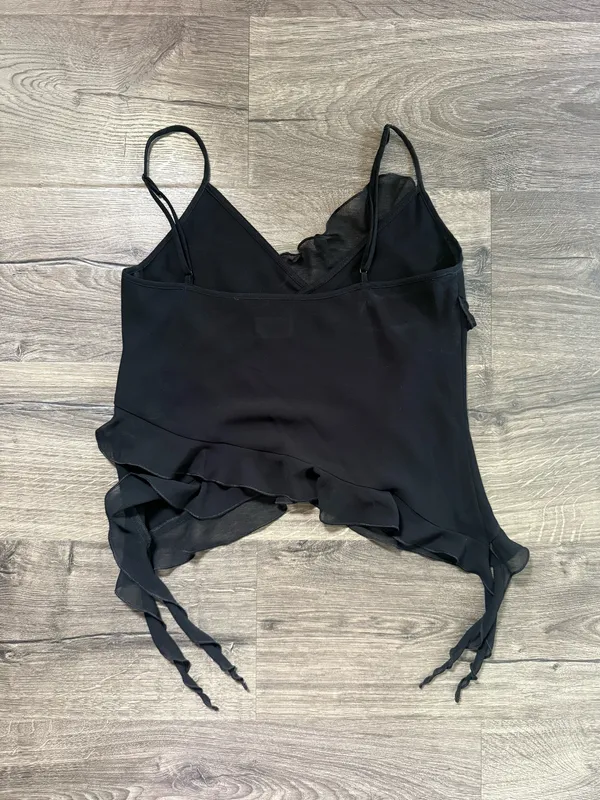 Aritzia Wilfred Black Flowy Tank Top - Image 3