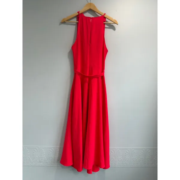 Amanda Uprichard Elondra Electric Rogue Pink Minimalist Tea Party Midi Dress S - Image 6