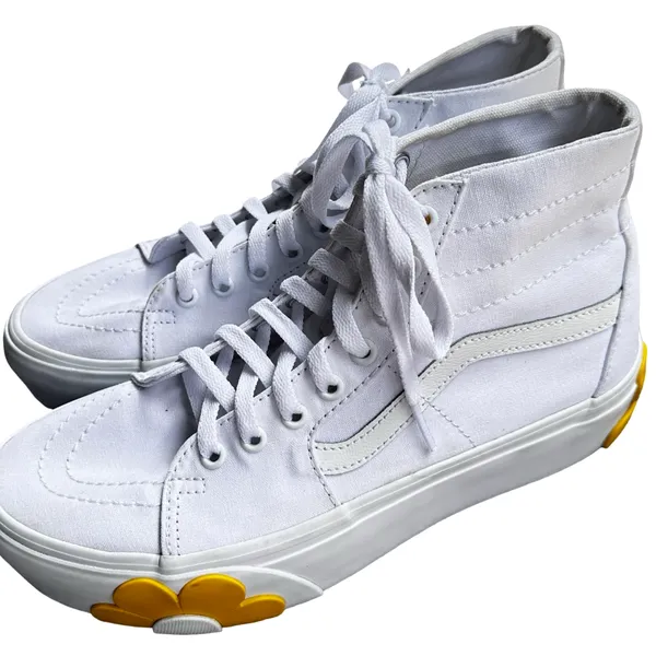 Vans Sk8-Hi Tapered Stackform White Yellow Flower Platform Womens 10 - Image 6