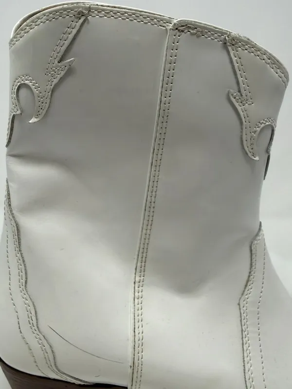 Free People New Frontier Western Cowboy Boot Womens 6.5 White Patent Leather NWT - Image 5