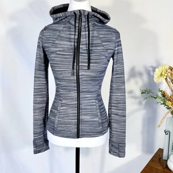 Lululemon Hooded Define Jacket Nulu Mini Space Dye Herringbone Heathered Sz 2 🧡 - Image 2
