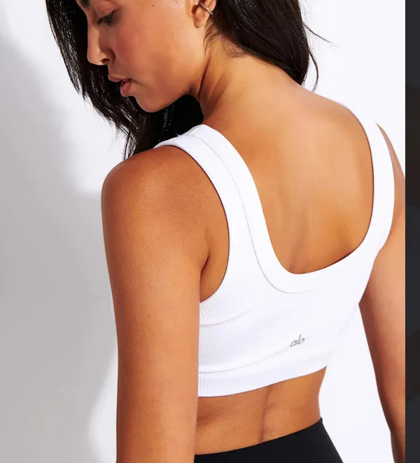 Alo Yoga White Wellness Bra Women XS - Image 2