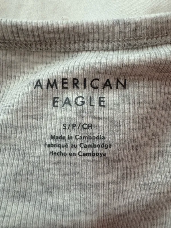 American Eagle Grey Long Sleeve Top - Image 3