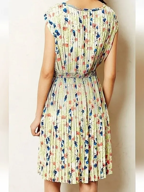 Anthropologie Yoana Baraschi Meadowlight Floral Pleated Dress - Image 5