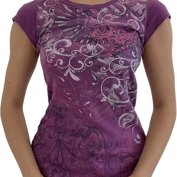 Amazon Grunge Tops Women Y2k Short Sleeve Vintage Graphic T Shirts Teen Girls Aesthetic - Image 2