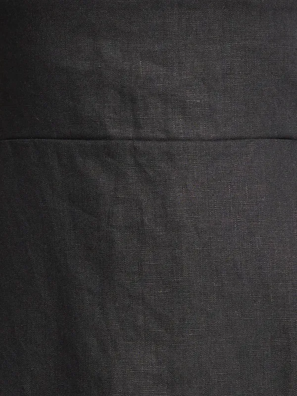 NWT o.p.t Adeline Linen Dress size 10 black linen few moda maxi - Image 4