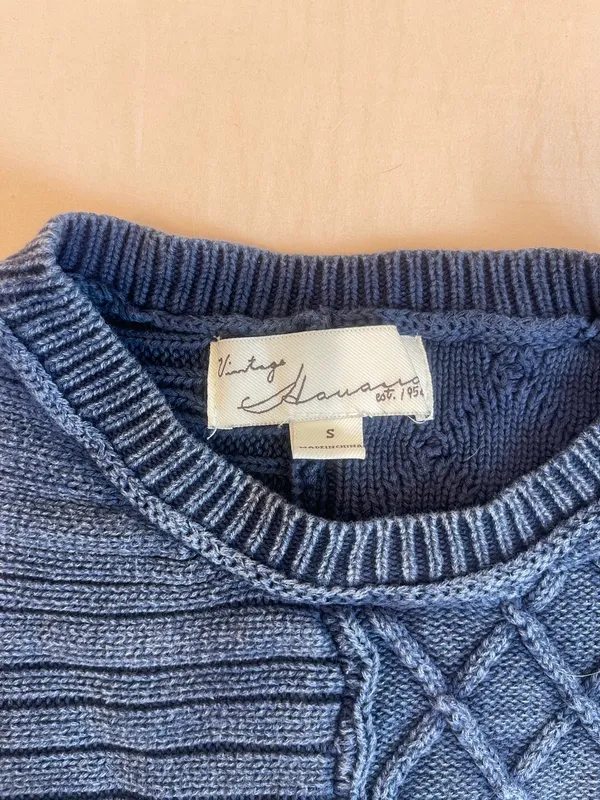 Vintage Havana Blue Sweater Knit - Image 2