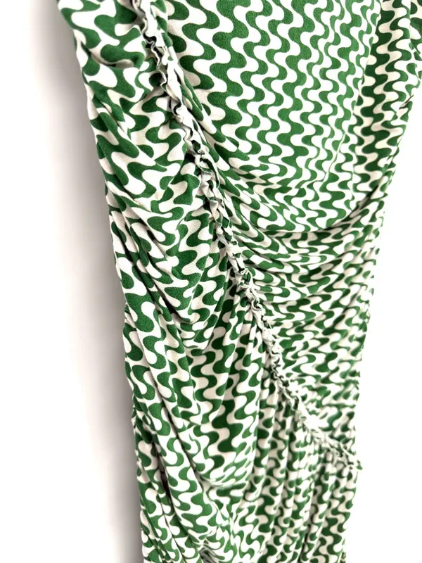 Celandine for Anthropologie The Gabbie Strapless‎ Ruched Green Maxi Dress L - Image 6