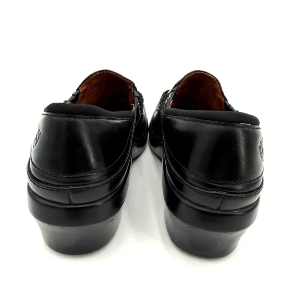 Ariat Women's Black Mar Leather Horse Bit Slip On Clogs Shoes Size 6.5 - Image 4