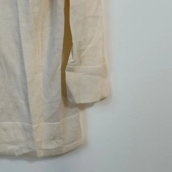 Elle Cream Sequin Trim Button Front Cardigan Sweater XL Ivory 3/4 Sleeve‎ - Image 5
