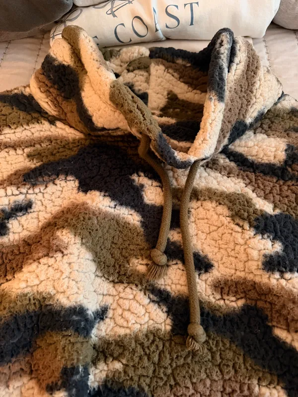 Wild Fable Camouflage Fleece Cowl Neck Pullover - Image 2