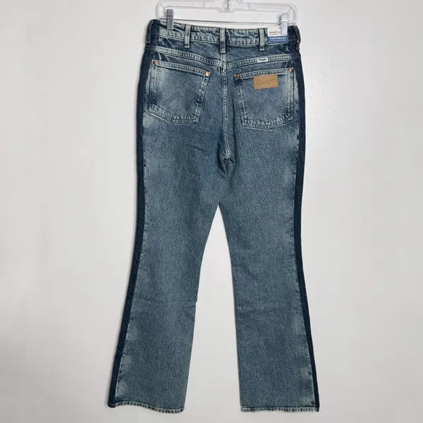 NWT Wrangler Westward 626 Two‎ tone ColorBlockHi Rise Bootcut Jeans Size 28 × 34 - Image 4