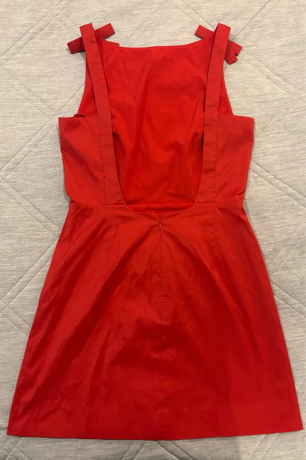 Gianni Bini Red Bow-Strap Mini Dress - Image 2