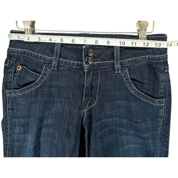 Hudson Y2K Signature Bootcut Jeans 26 Blue Denim Low Rise Flap Pockets Western‎ - Image 7