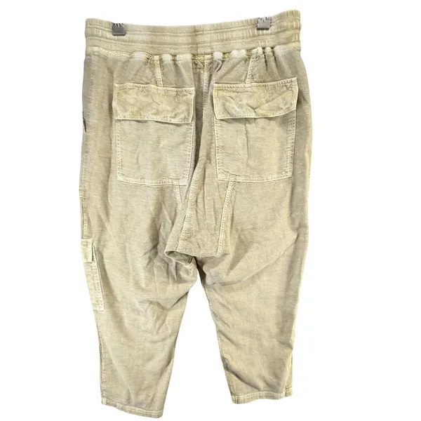 Daily Practice Anthropologie Evergreen Cargo Pants Womens M Tan Cropped Utility - Image 3
