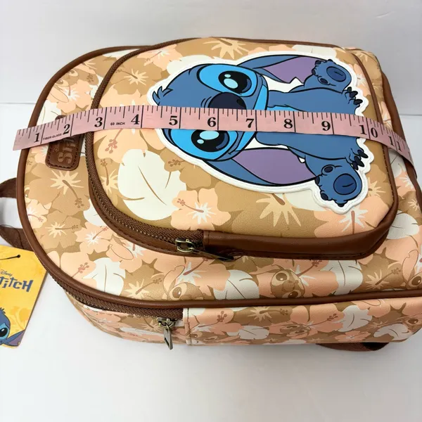 Disney Stitch Floral Backpack Brown,Tan, Fall Halloween New‎ - Image 8