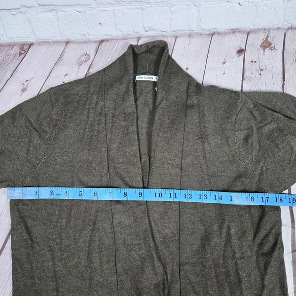 Pink‎ Clover Green Long Sleeve Open Front Cardigan S - Image 6