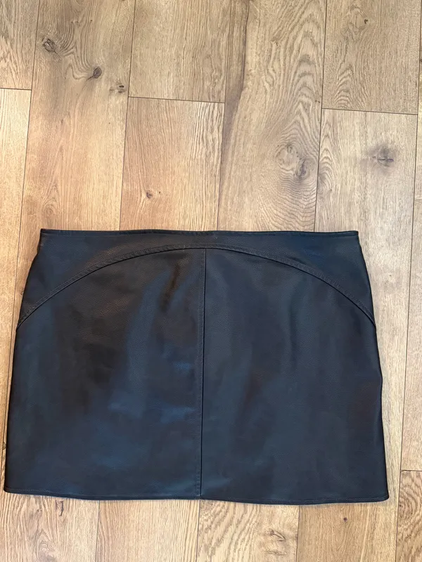 Wild Fable Brown Faux Leather Zip Mini Skirt - Image 5