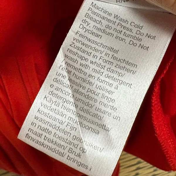 Venus Red Draped Front‎ Dress Size Large - Image 7