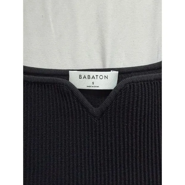 Aritzia Babaton Sculpt Knit Notch Tank Black - Image 6