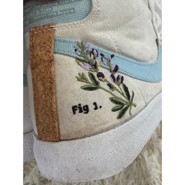 Nike Blazer Mid 77 SE Indigo White‎ Blue Botanical Cork High Top Sneakers 6.5 - Image 12