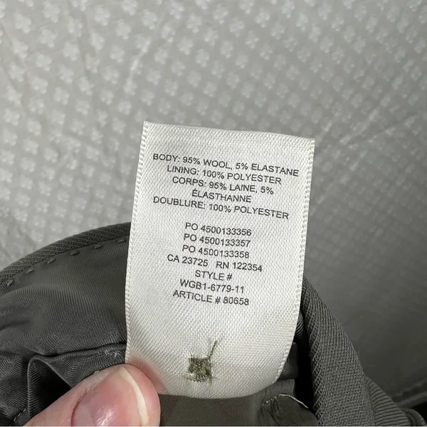 Aritzia Babaton‎ Green Gray Wool Blend High Rise Taper Trouser Pants - Image 6