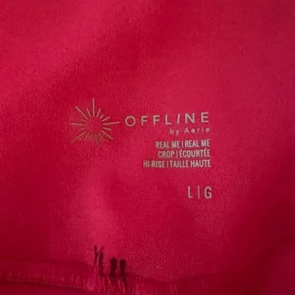 Aerie | Offline High Rise Hot Pink Glitter Long Bike Shorts Size Large NWT - Image 8