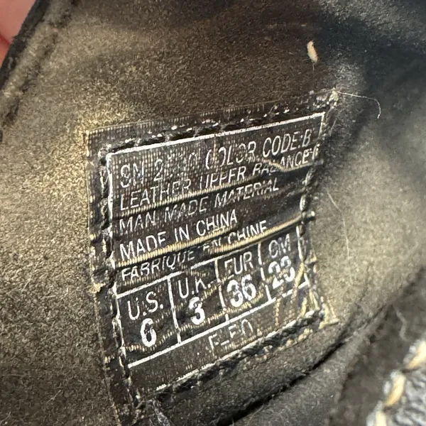 Vintage Y2K Skechers Black Leather Chunky Platform Slide Sandals Size 6 Grunge - Image 10