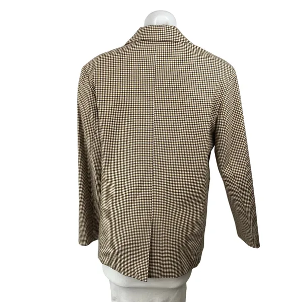 Oak + Fort Women's Plaid Check Notched Collar Long Sleeve Blazer Coat Jacket XS - Image 2