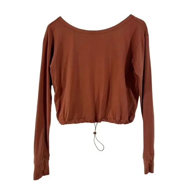 FLX urban commuter cinch hem cropped long sleeve top size small - Image 9