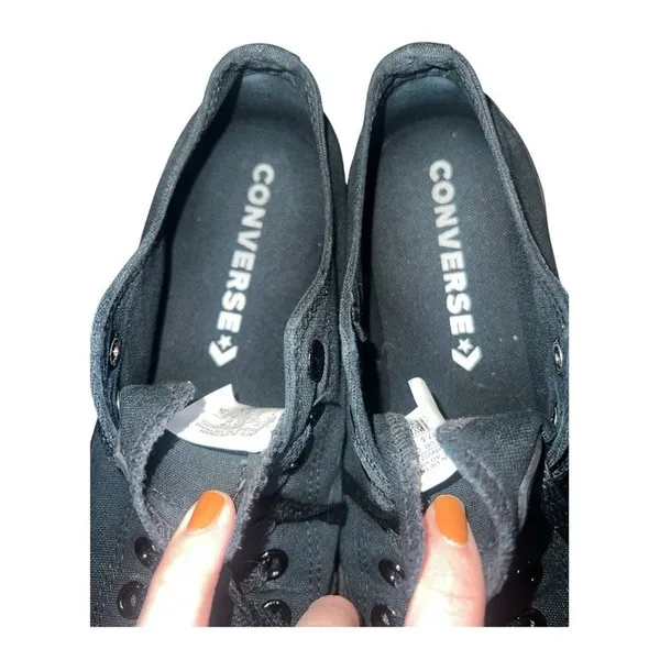 Converse Chuck Taylor All Star Low Top Black Women's 7 Monochrome Sneakers - Image 3