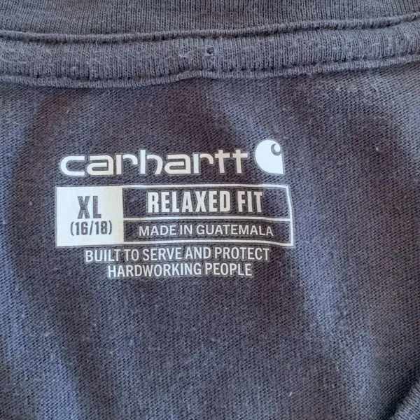 Carhartt Womens XL Gray Long Sleeve V Neck‎ TShirt Relaxed Fit Workwear Gorpcore - Image 2