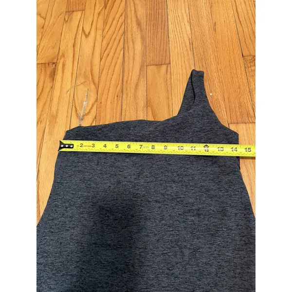 Beyond Yoga Gray Spacedye One Shoulder One and Only Athletic Mini Dress Medium - Image 8