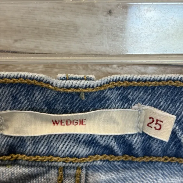 Levi's Premium Womens 25x27 Wedgie Jeans‎ High Rise Button Fly Light Wash Ankle - Image 8