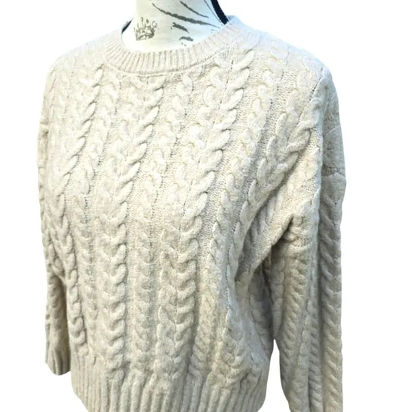 Joie Women's Cream Cable Knit Sweater‎ Small - Image 2