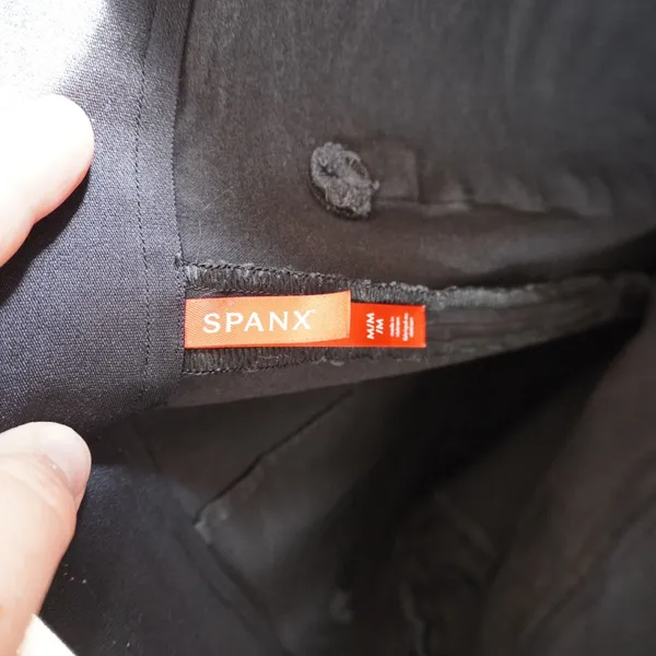 Spanx Size Medium Black Cropped Wide Leg Pants Pull On Casual Comfortable - Image 7