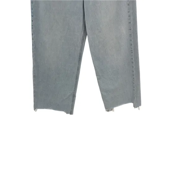 Abercrombie The Ultra Loose Low Rise Wide Leg Jeans Light Wash 28 Short - Image 6