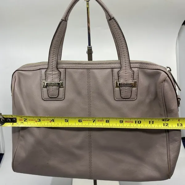 Coach Gray Medium Leather Tote Bag - Image 4