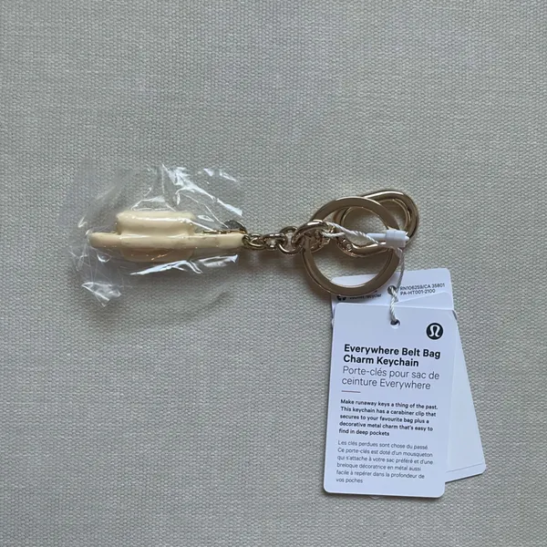 Lululemon Everywhere Belt Bag Charm Keychain - Butter Corn/Gold - Image 6